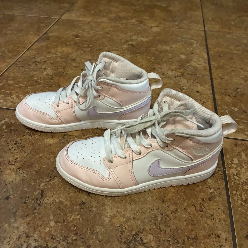 Kids pink and purple air Jordan’s